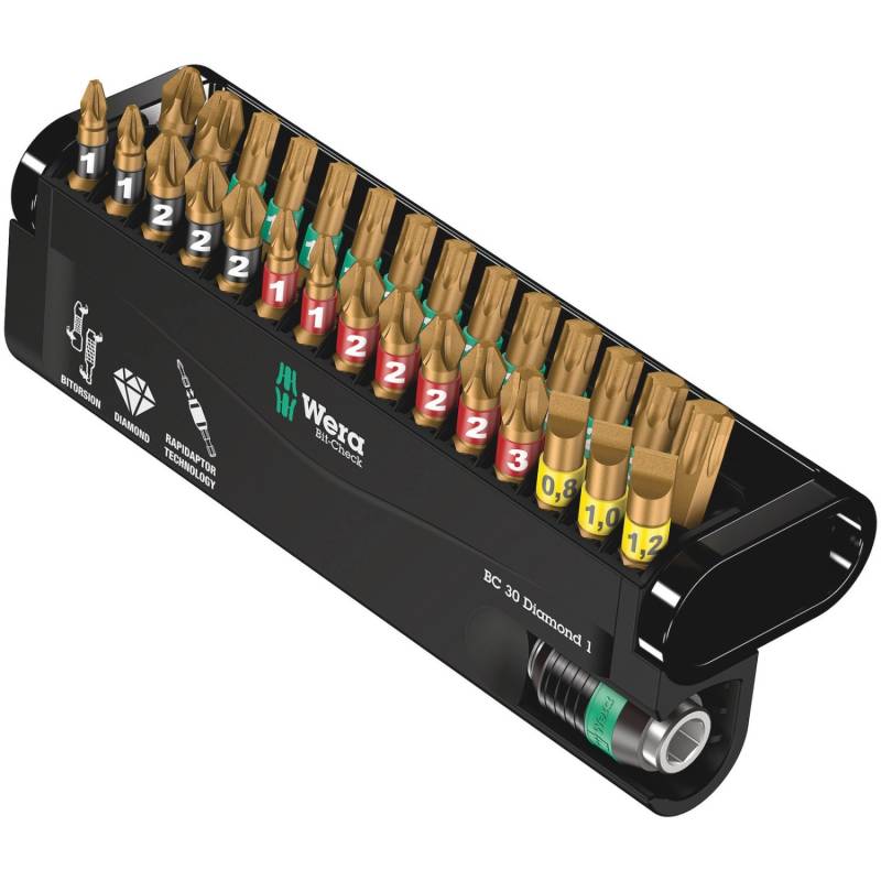 Wera Bit-Set Bit-Check 30 Diamond 1 in Box 30-teilig von Wera