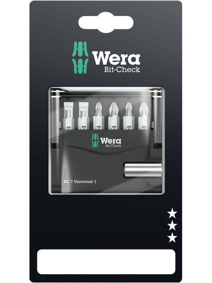 Wera Bit-Set Wera Bit-Set Bit-Check BC 7 Universal 1 7-teilig Wera Bit-Set Wera Bit-Set Bit-Check BC 7 Universal 1 7-teilig von Wera