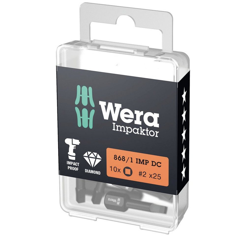Wera Bit-Set Wera Vierkant-Bit 3 D 6.3 10 St. von Wera