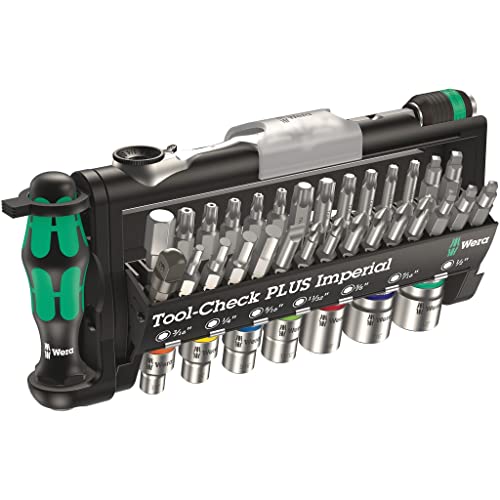 Wera 05056491001 Bit-Sortiment, Tool-Check PLUS Imperial, zöllig, 39-teilig von Wera