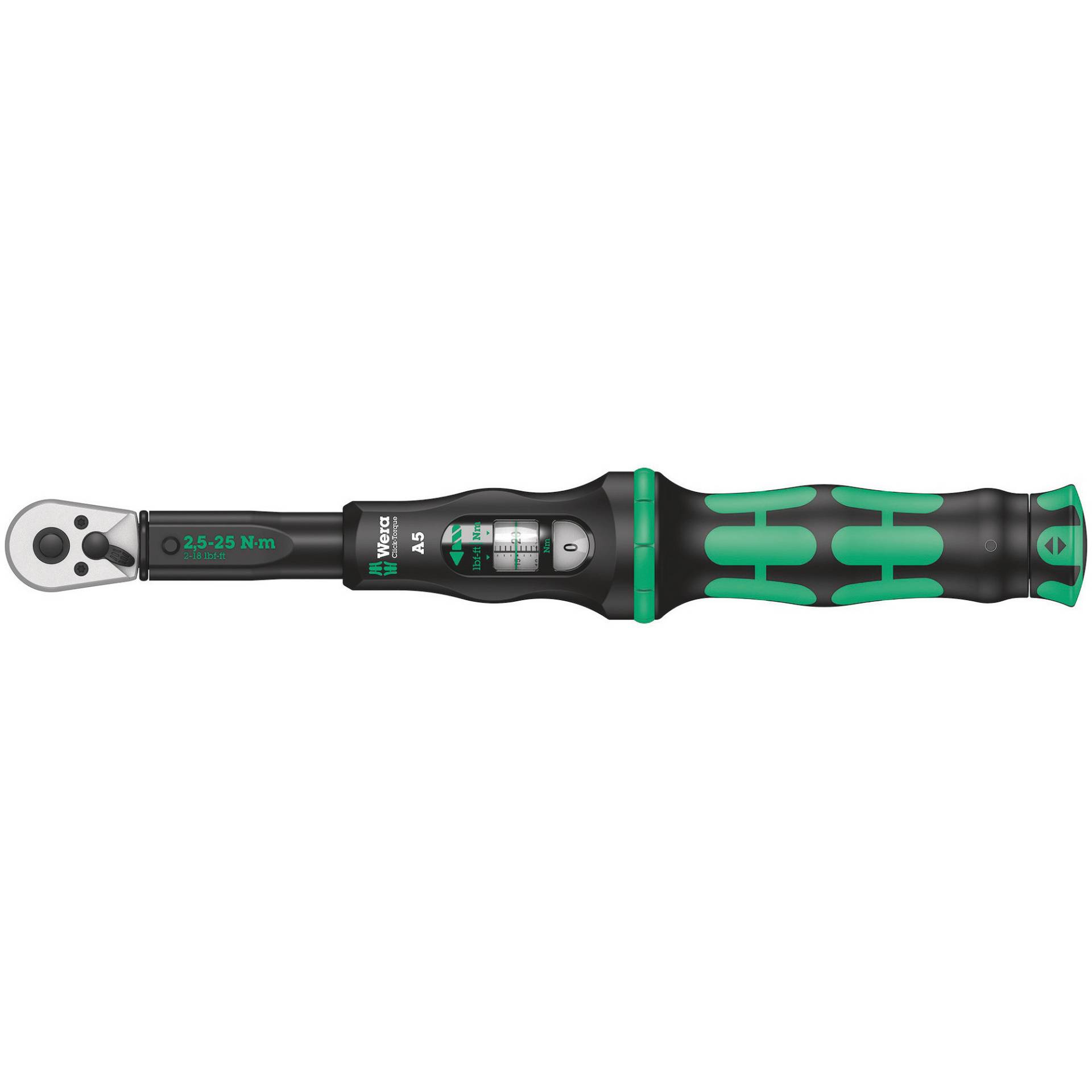 Wera Drehmomentschlüssel 'Click-Torque A5' mit Umschaltknarre 1/4" von Wera