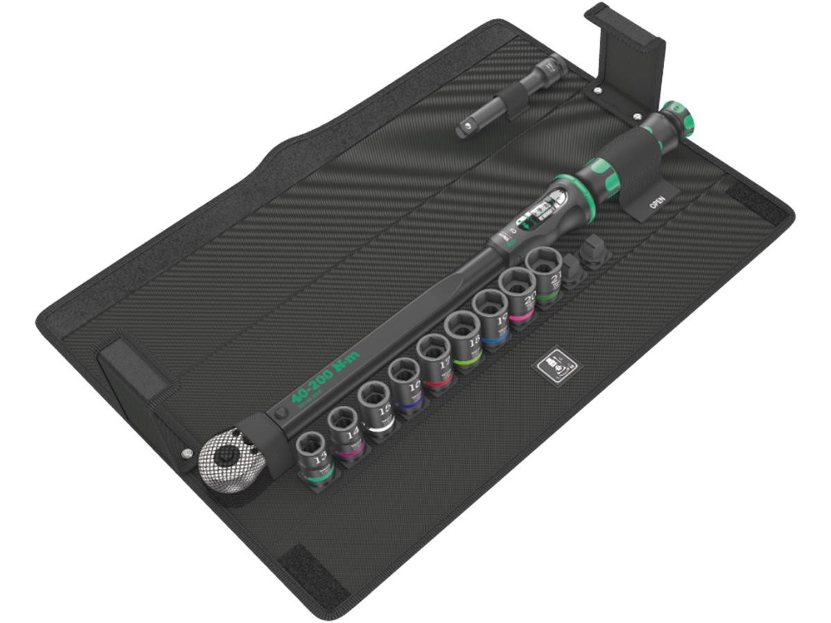 Wera Drehmomentschlüssel Click-Torque C 3 Set 2 (Set, 11 St., 11-tlg), für sicherheitsrelevante Beton-Schrauben mit definierten Drehmomenten von Wera