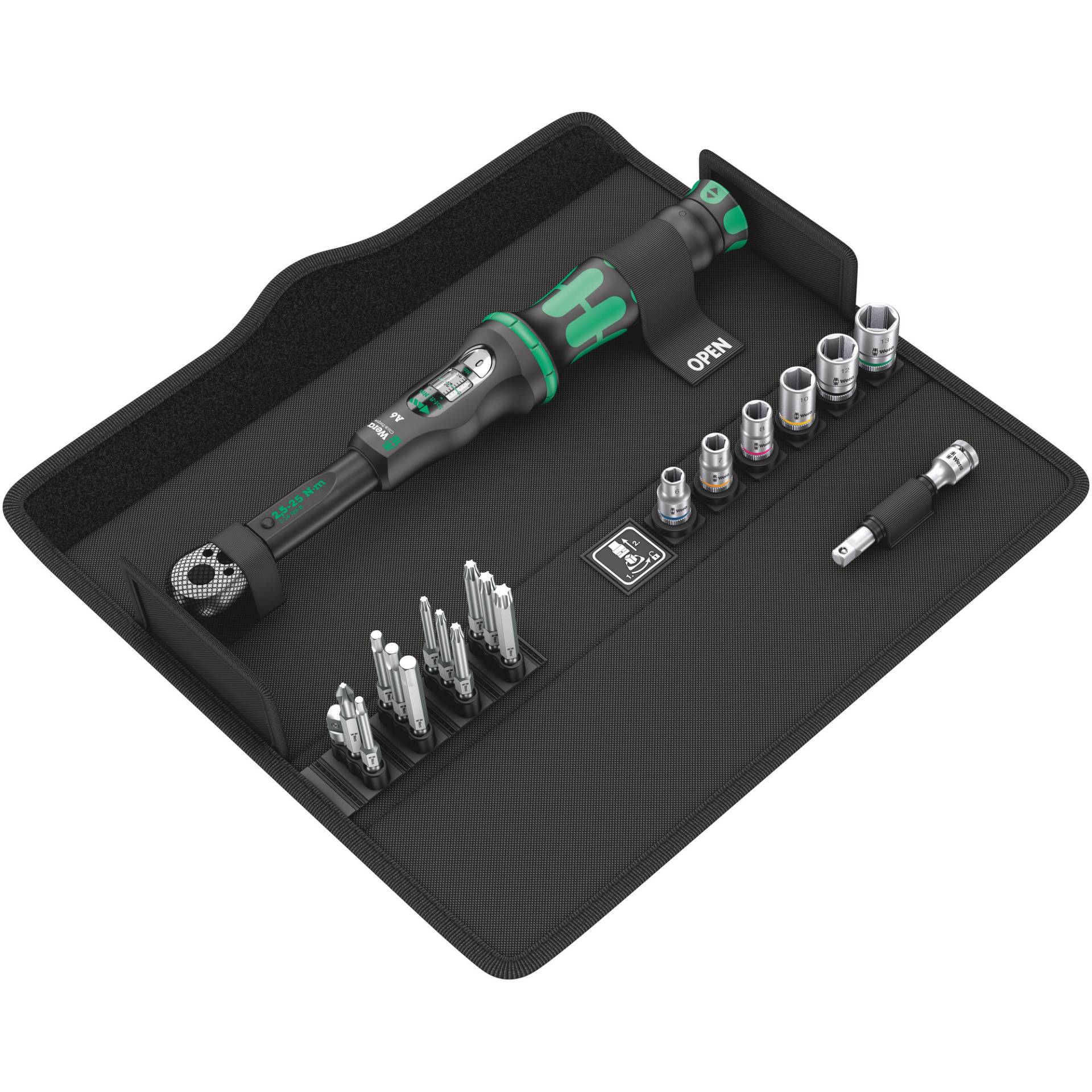 Wera Drehmomentschlüssel-Set 'Click-Torque A 6' 2,5-25 Nm 20-teilig Wera Drehmomentschlüssel-Set 'Click-Torque A 6' 2,5-25 Nm 20-teilig von Wera