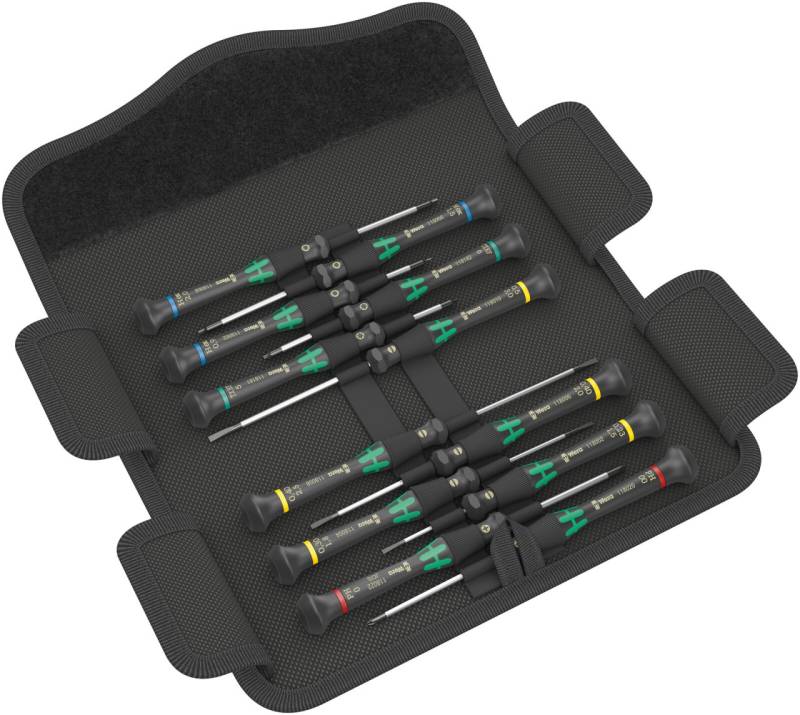 Wera Elektronik-Schraubendreher-Satz Kraftform Micro 12 Universal 1 12-teilig von Wera