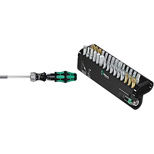 Wera Kraftform Kompakt 27 RA 1 SB, 7-teilig, 05073660001 & Bit-Sortiment, Bit-Check 30 Universal 1, 30-teilig, 05056440001 von Wera
