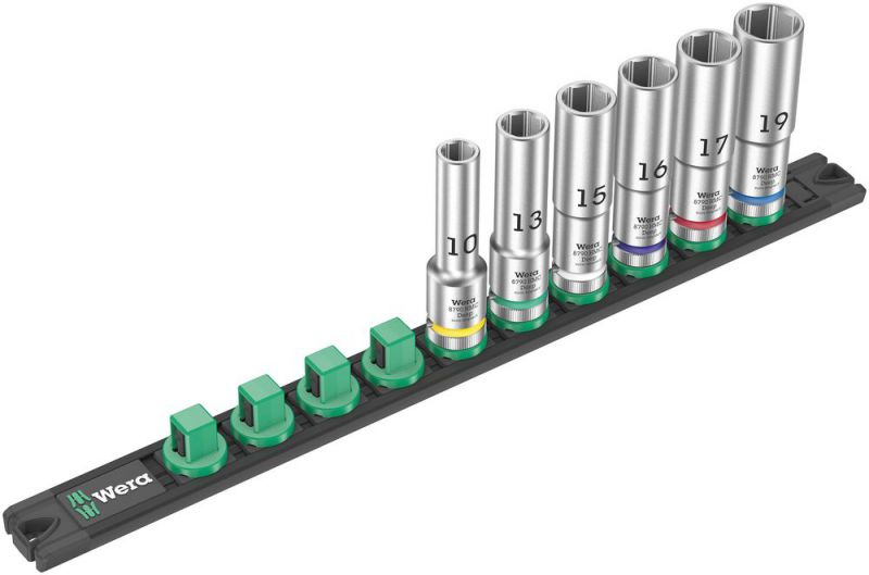 Wera Nuss-Magnetleiste C Deep 1 Steckschlüsseleinsatz-Satz, 1/2"-Antrieb - 05005470001 von Wera