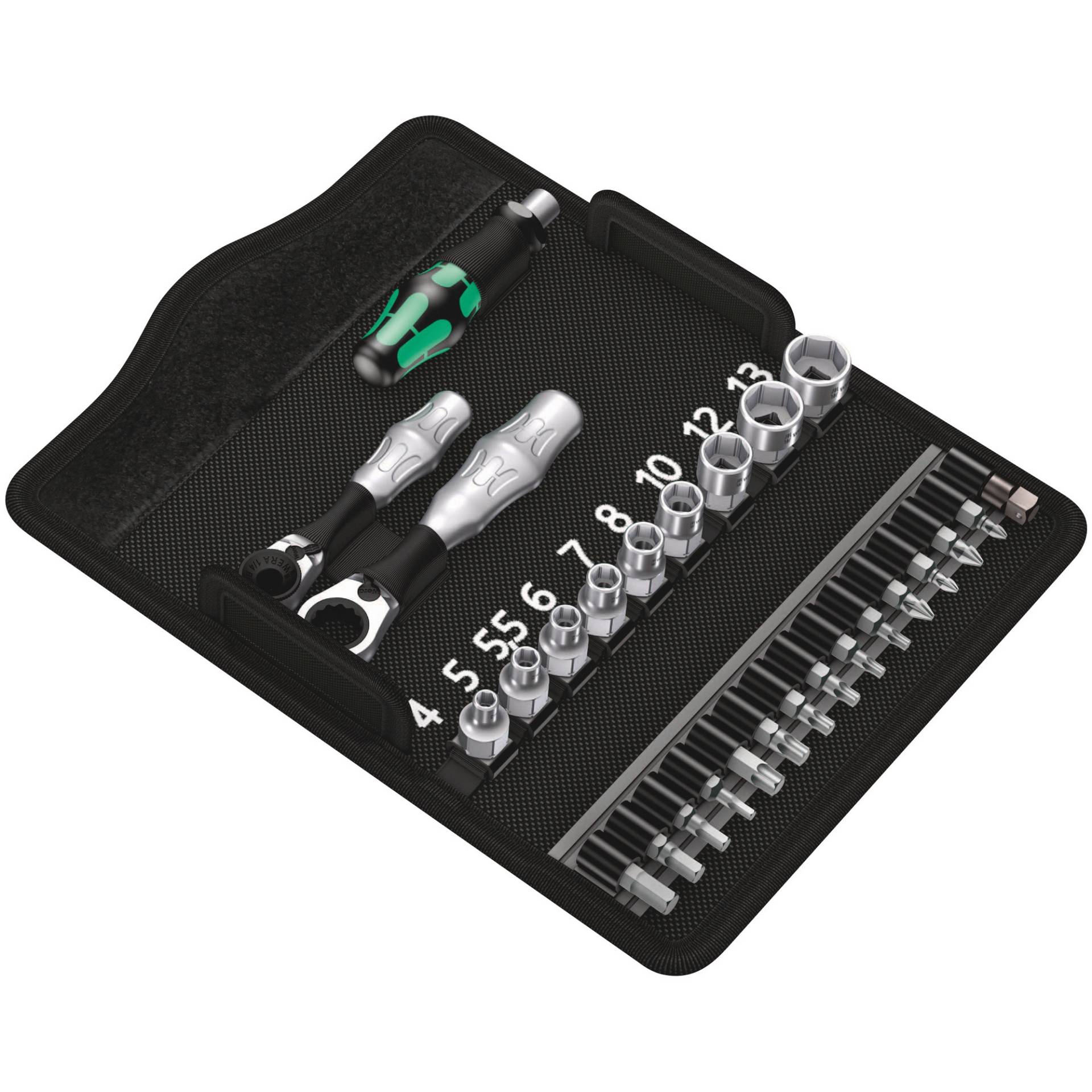 Wera Ratschen- und Bit-Set 'Kraftform Kompakt Zyklop Mini 2' 27-teilig Wera Ratschen- und Bit-Set 'Kraftform Kompakt Zyklop Mini 2' 27-teilig von Wera