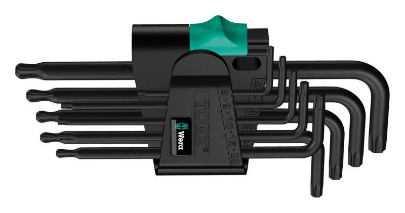 Wera Schraubendreher, (9 St), Winkelschraubendreher-Satz 967 PKL / 9 Torx von Wera