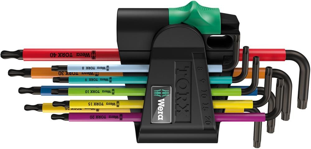 ELC Schraubendreher Wera 967/9 TX BO Multicolour 1 SB Winkelschlüsselsatz, BlackLaser von ELC