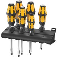 Wera - 932/918/6 Schraubendreher Satz Kraftform Schraubmeisselsatz 6-teilig + Rack von Wera