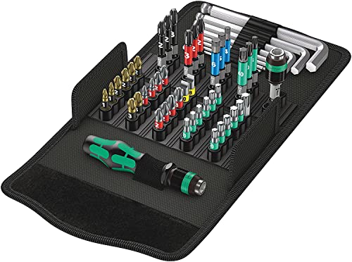 Wera 05057460001 Werkzeug-Set, Kraftform Kompakt 100, 52-teilig, Einheitsgröße von Wera