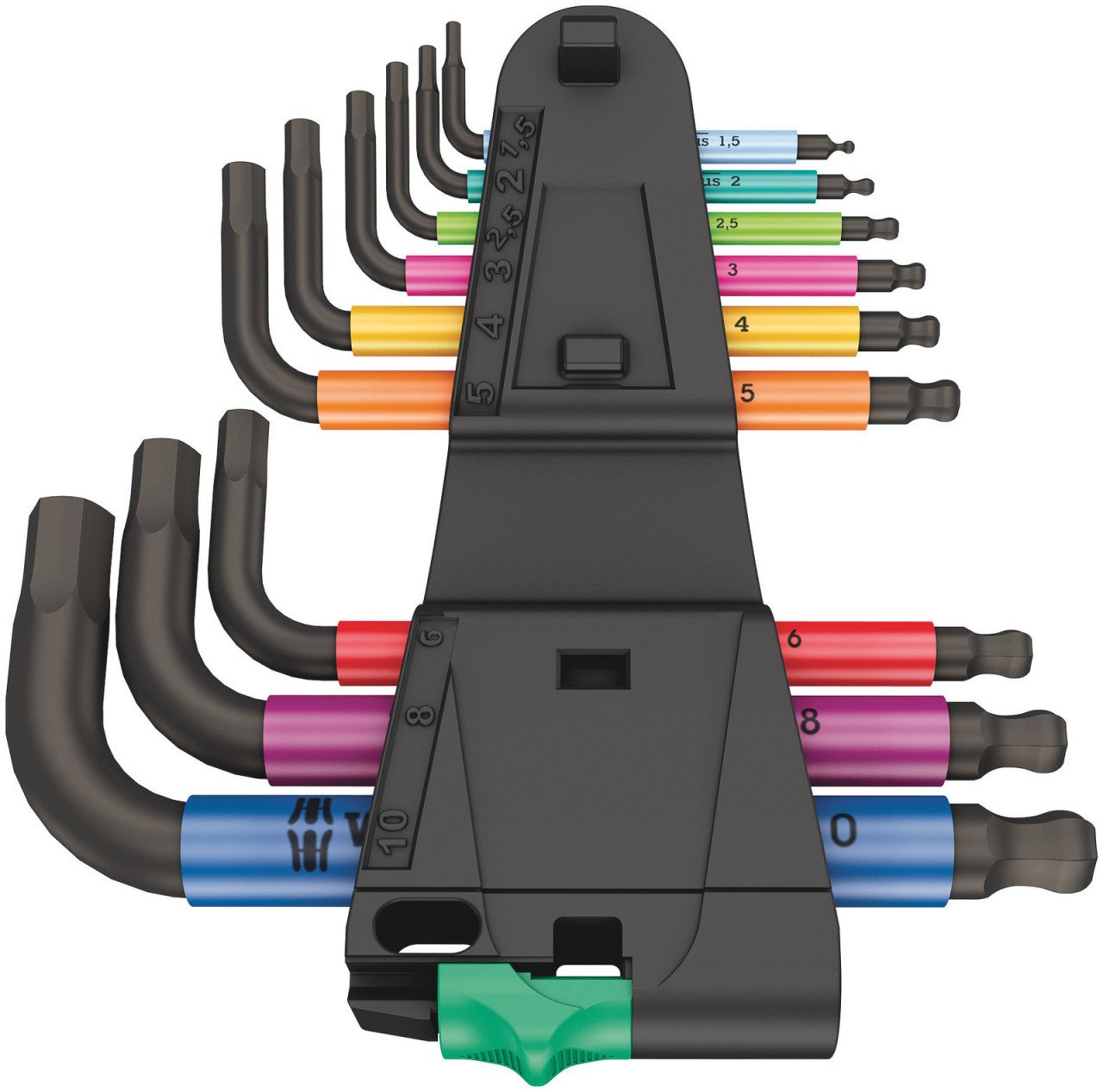 Wera Winkelschlüssel-Satz 950/9 Hex-Plus Multicolour 2 BlackLaser 9-teilig Wera Winkelschlüssel-Satz 950/9 Hex-Plus Multicolour 2 BlackLaser 9-teilig von Wera