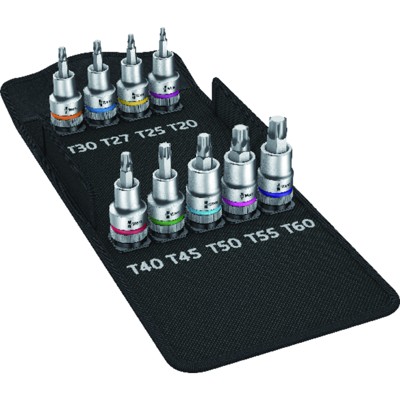 Zyklop Bitnuss-Satz 8767 C TORX HF 1 mit Haltefunktion für TORX® 9-teilig von Wera