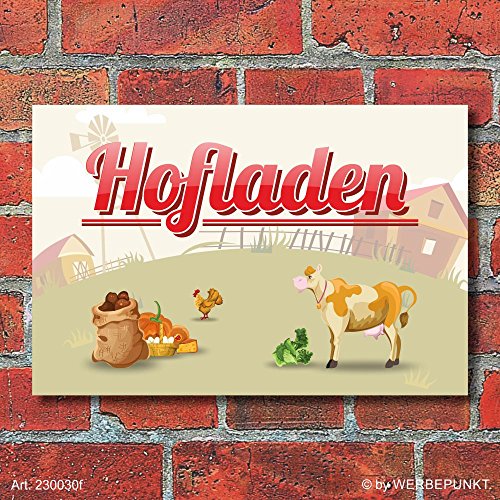 Schild"Hofladen", 3 mm Alu-Verbund 450 x 300 mm Schild"Hofladen", 3 mm Alu-Verbund 450 x 300 mm von WERBEPUNKT.