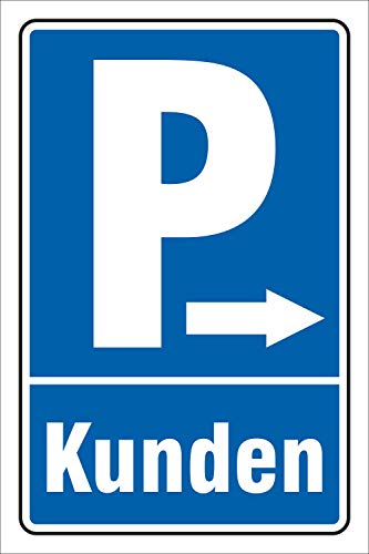 Schild"Kundenparkplatz, Pfeil rechts", 600 x 400 mm von WERBEPUNKT.