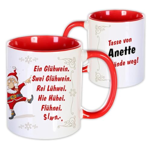 Werbetreff Gera Keramiktasse mit Name & Motiv Glühwein - Personalisiert - Weihnachts-Tasse - Glühwein-Tasse - Nikolaus & Wichteln Geschenk-Idee von Unikatolo