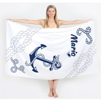 Anker Badetuch Weiss Mit Name Personalisiert | Individuelles Geschenk Geburtstag Männer Frauen Maritime Deko Handtuch Saunatuch Strandtuch Anker Badetuch Weiss Mit Name Personalisiert | Individuelles Geschenk Geburtstag Männer Frauen Maritime Deko Handtuch Saunatuch Strandtuch von WerbetreffGera