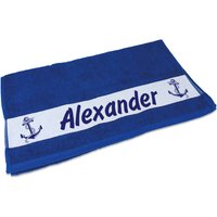 Badetuch Mit Name Anker Bordüre, Blau Bedruckt Frottee Handtuch Geschenk Gutschein Reise Hausboot Urlaub Maritim Badetuch Mit Name Anker Bordüre, Blau Bedruckt Frottee Handtuch Geschenk Gutschein Reise Hausboot Urlaub Maritim von WerbetreffGera