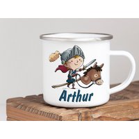 Emailletasse Ritter Mit Name Personalisiert | Individuelles Geschenk Kinder Schulanfang Geburtstag Ostern Weihnachten Campingbecher Kind Emailletasse Ritter Mit Name Personalisiert | Individuelles Geschenk Kinder Schulanfang Geburtstag Ostern Weihnachten Campingbecher Kind von WerbetreffGera