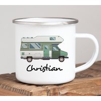 Emailletasse Wohnmobil Mit Name, Namenstasse Emaille Camping Outdoor, Camper, Abenteuer Emailletasse Wohnmobil Mit Name, Namenstasse Emaille Camping Outdoor, Camper, Abenteuer von WerbetreffGera