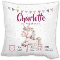 Kissen Mit Name Personalisiert, Einhorn Rosa Geschenk Geburt Geburtsdaten Individuelles Taufe Kinderzimmerdeko Kuschelkissen Mädchen Baby Kissen Mit Name Personalisiert, Einhorn Rosa Geschenk Geburt Geburtsdaten Individuelles Taufe Kinderzimmerdeko Kuschelkissen Mädchen Baby von WerbetreffGera