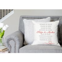 Kissen Mit Namen Für Traumpaare Valentinstagsgeschenk, Personalisiertes Geschenk, Dekoration, Einzugsgeschenk, Hochzeitsgeschenk, Richtfest Kissen Mit Namen Für Traumpaare Valentinstagsgeschenk, Personalisiertes Geschenk, Dekoration, Einzugsgeschenk, Hochzeitsgeschenk, Richtfest von WerbetreffGera