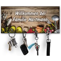 Schlüsselbrett Mit Name Garten, Gärtnergeschenk Gärtnerin Geschenk Schild Hochzeitsgeschenk Einzugsgeschenk, Wanddekoration, Gartenwerkzeug von WerbetreffGera