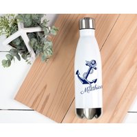 Thermosflasche Anker Mit Name, Trinkflasche Für Kinder Und Erwachsene, Isolierflasche Personalisiert, Isolierkanne von WerbetreffGera