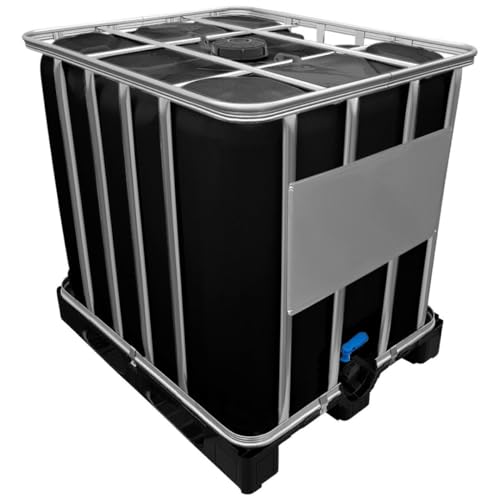Werit 1000l IBC Container SCHWARZ auf Kunststoffpalette Deckelgröße DN 150, Armaturgröße S60x6 Grobgewinde Werit 1000l IBC Container SCHWARZ auf Kunststoffpalette Deckelgröße DN 150, Armaturgröße S60x6 Grobgewinde von WERIT