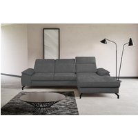 WERK2 Ecksofa "Panama L-Form", Modernes Sofa mit Schlaffunktion, Bettkasten, Kopfteile verstellbar von Werk2