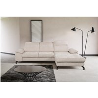 WERK2 Ecksofa "Panama L-Form", Modernes Sofa mit Schlaffunktion, Bettkasten, Kopfteile verstellbar von Werk2