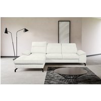 WERK2 Ecksofa "Panama L-Form", Modernes Sofa mit Schlaffunktion, Bettkasten, Kopfteile verstellbar von Werk2