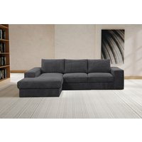 WERK2 Ecksofa Rozzana, in modischem Cord-Bezug von Werk2