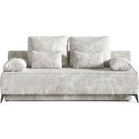 WERK2 Schlafsofa "Indira Samtvelour Boucle Bezug, Breite 206cm, Liegefläche 202/145cm," 2-Sitzer Sofa & Schlafcouch mit Bettkasten von Werk2