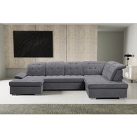 WERK2 Wohnlandschaft "Kordula-New Multifunktion Couch, Breite 332cm, U-Form" Sofa in U-Form mit Schlaffunktion & Bettkasten, Schlafcouch von Werk2