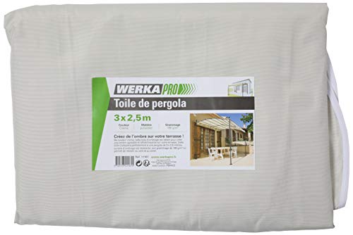 WERKA PRO 11161 Ersatz-Abdeckung für Pergola, cremefarben, 3 x 2,5 m, Polyester, 180 g/m², cremefarben von WERKA PRO