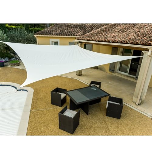 WerkaPro 11118 Lampenschirm für Balkon, Terrasse und Garten, 160 g/m², Polyester, quadratisch, 3,6 m, cremefarben von WerkaPro