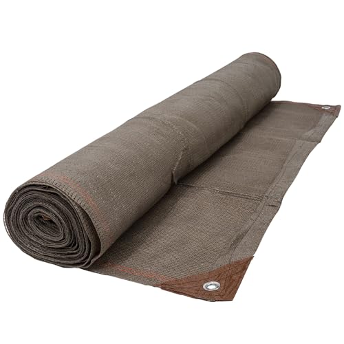 WerkaPro 10828 Verdunkelungs-Sichtschutz, Taupe, 220 g/m², verstärkt gewebt, 1,2 m x 10 m, Polyethylen von Werkapro