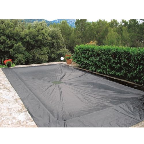 WerkaPro 10662 Abdeckplane 6 x 10 m für rechteckige Pools, blau-grau von Werkapro