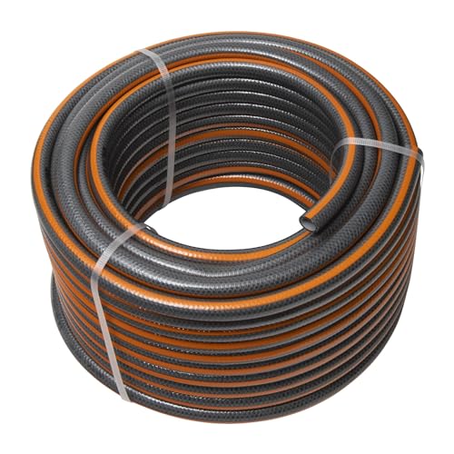 WerkaPro 10706 Gartenschlauch verstärkt 15 mm Knickschutz 200 g/m grau orange von Werkapro