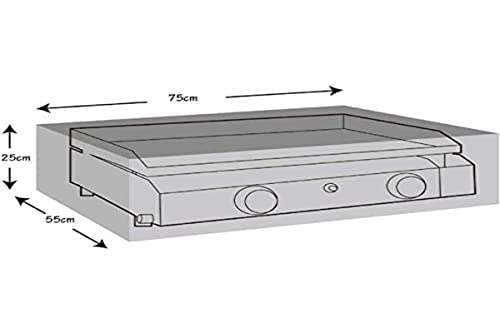 Werkapro Schutzhülle für Planchaet Elektrogrill – Aufbewahrungstasche für Trolley, Camping, Gas – wasserdicht und UV-Schutz, 75 cm x 55 cm x 25 cm – 11285, grau, 75 x 55 x 25 cm von Werkapro