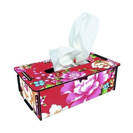 Tissue- Box mit trendigem Photodruck, Blumenmotiv!H/B/T=9/26/14 cm von Werkhaus