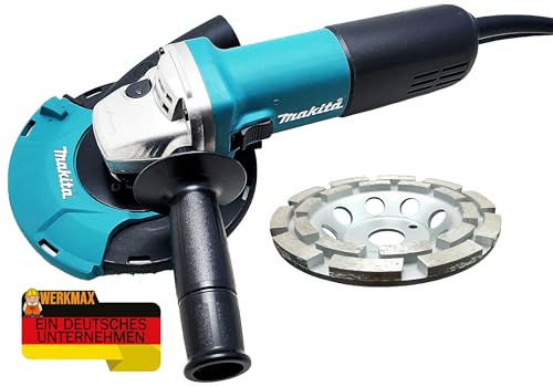 Makita Betonschleifer Set mit Makita Staubabsaugung 191W06-8 und 125mm Diamantschleiftopf Makita Betonschleifer Set mit Makita Staubabsaugung 191W06-8 und 125mm Diamantschleiftopf von Werkmax
