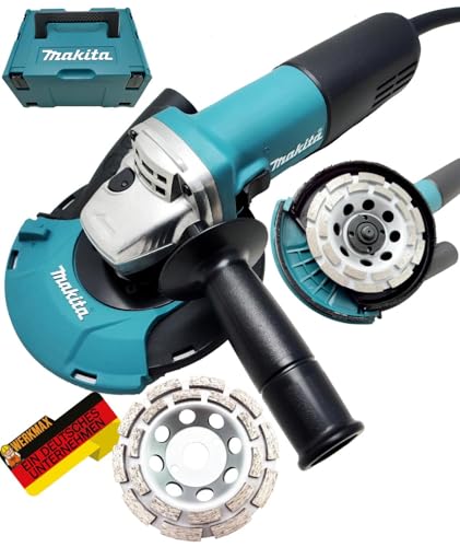 Makita Betonschleifer Set. Sanierungsfräse 1100W Power Set im MakPac Koffer. Mit Absaughaube 191W06-8 + 2x Premium Diamantschleiftopf Makita Betonschleifer Set. Sanierungsfräse 1100W Power Set im MakPac Koffer. Mit Absaughaube 191W06-8 + 2x Premium Diamantschleiftopf von Werkmax