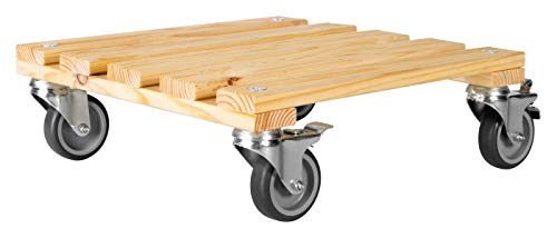 Werknorm Saar Pflanzroller Pflanzenroller Terrassenroller Outdoorroller Transportroller Balkonroller Blumenroller Kübelroller Holzroller Valenzia 40.1NA (Natur) von Werknorm Saar