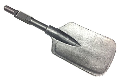 WERKON Profi SDS HEX Schaufelmeißel 135 x 440 mm Sechskant-Aufnahme 30 mm für Abbruchhammer Schaufel Meißel Meissel Kunststoffkoffer von WERKON