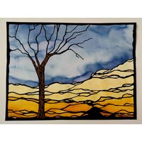 Mischtechnik Acryl Aquarell Kunst Art Original Handgemalt Bild Wandschmuck Mischtechnik Acryl Aquarell Kunst Art Original Handgemalt Bild Wandschmuck von WerkstattAmApfelbaum