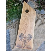 Anricht-Und Serviertabletts Buchenholz Gräser Deko Restaurant Handarbeit Tablett Servieren Geschenk Küche Vorspeisen Asymmetrisch Mandala von Werkstattheldin