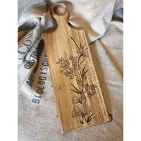 Anricht-Und Serviertabletts Buchenholz Gräser Deko Restaurant Handarbeit Tablett Servieren Geschenk Küche Vorspeisen von Werkstattheldin