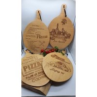 Flammkuchenbrett Pizzabrett Dennetebrett Dinnetebrett Birkenholz Servierbrett Pizza Flammkuchen Handarbeit Personalisiert Küche Geschenkidee von Werkstattheldin